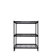 Seymours 3 Tier Narrow Wire Shelving Unit Black