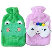 Snazzee Cosy Set with Hot Water Bottle with Cover  Eye Mask