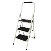 LTW 3 Step Steel Ladder White