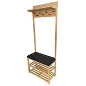 LTW Bamboo Hall Stand With Charcoal Seat